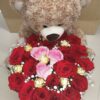Cvetni aranžman- ARANŽMAN SA RUŽAMA,FERREROM I MEDOM