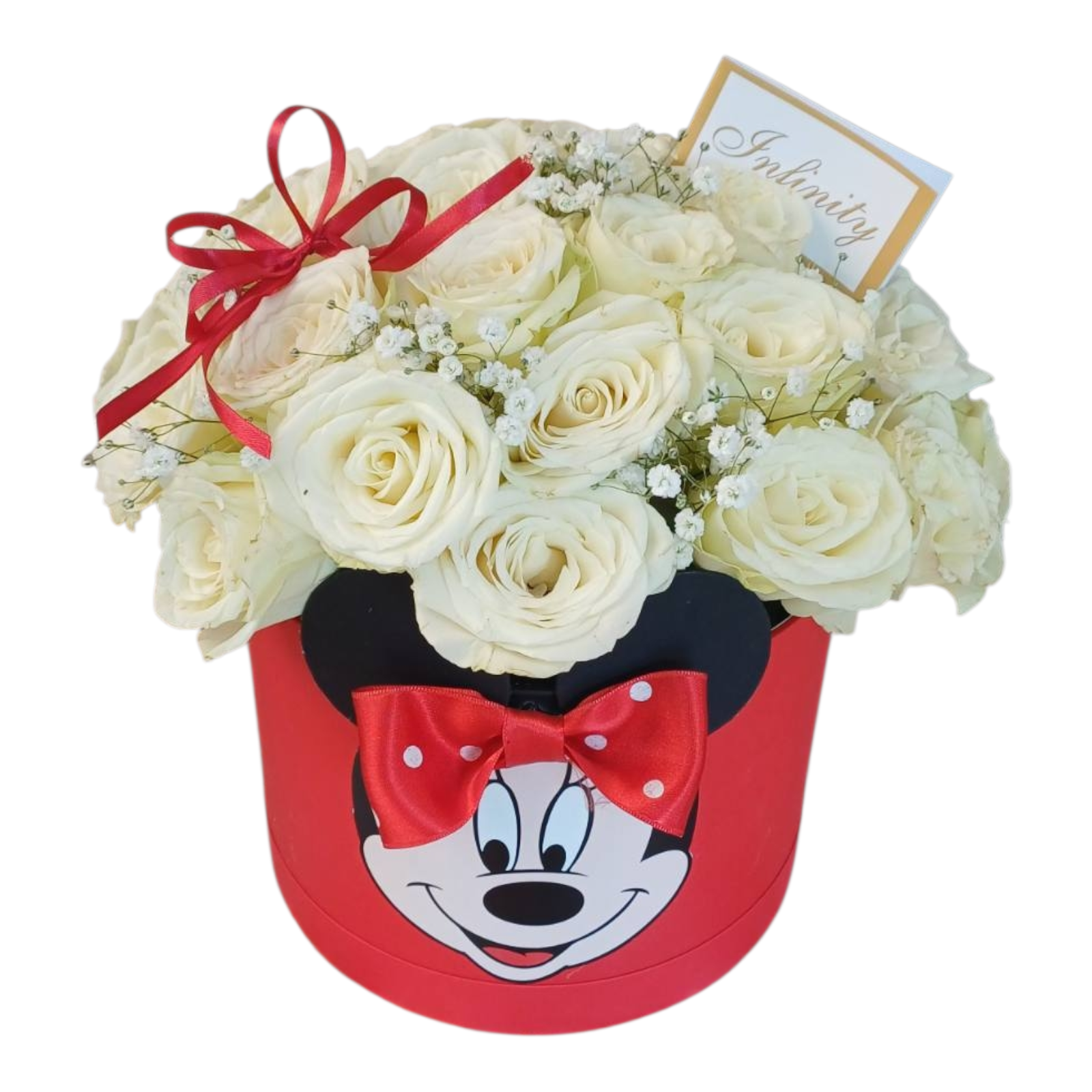 bele ruže u mickey mouse kutiji