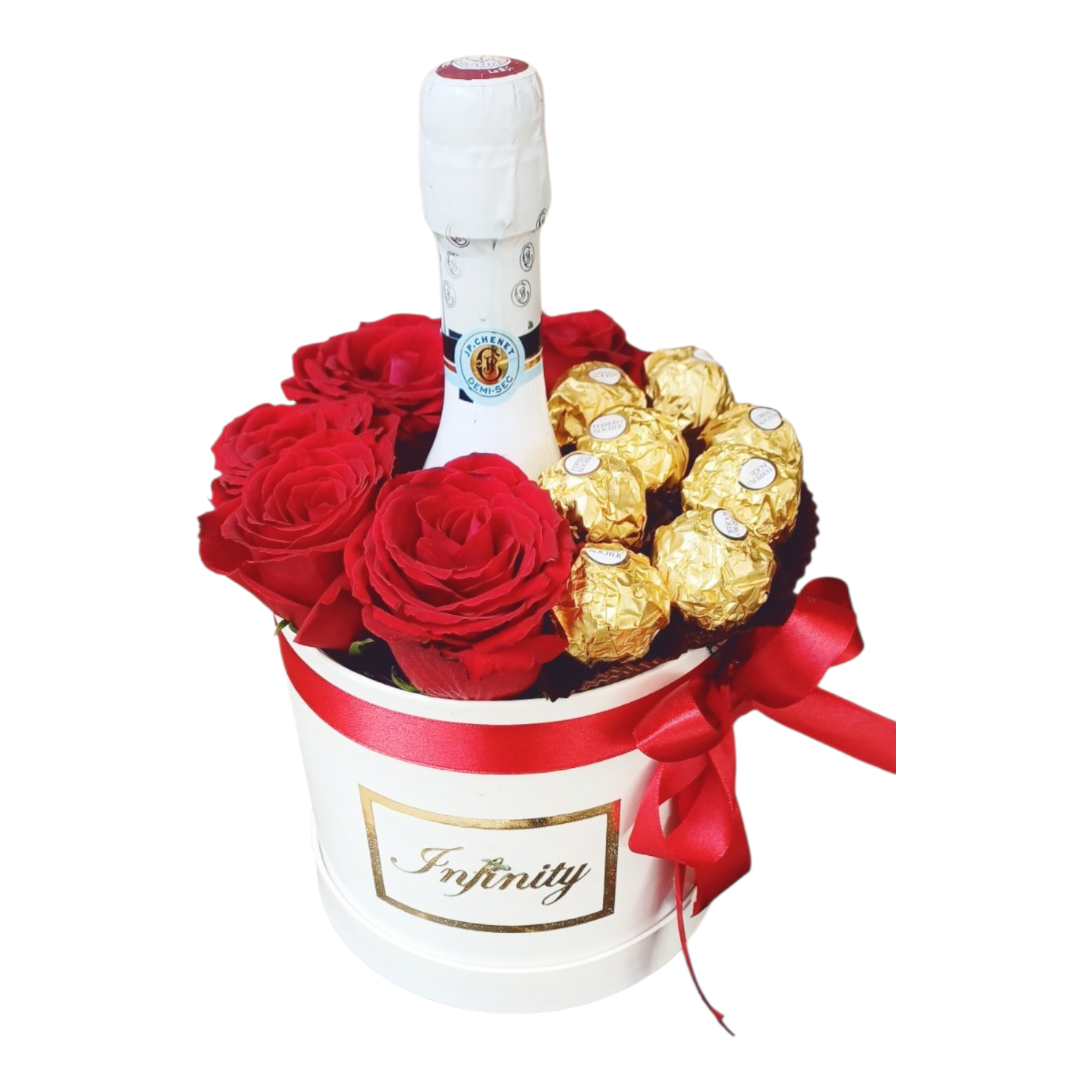 crvene ruže,ferrero i sampanjac